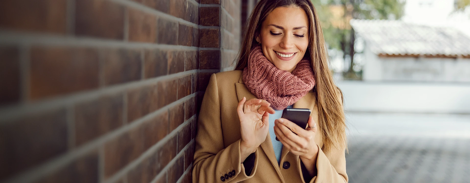 Professional Woman Completing A Survey On Her Phone